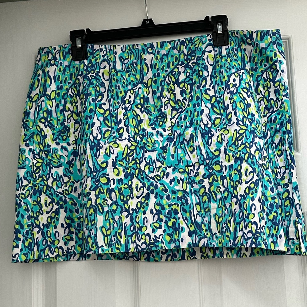 Lilly Pulitzer blue multi skirt, size 14